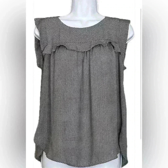 Loft Ann Taylor Black and White Blouse (51) - Picture 1 of 9